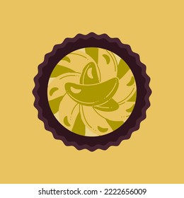 Brigadeiro candy5. Brazilian round candy with pistachio pieces. Cartoon vector illustration.