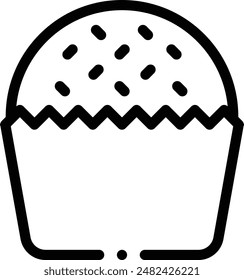 brigadeiro icon. Thin Linear Style Design Isolated On White Background