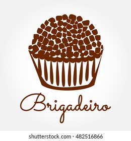 Brigadeiro icon vector. Brazilian sweet brigadier design illustration. 