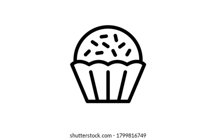 brigadeiro vector icon white background