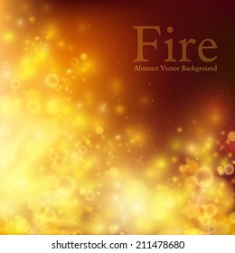 Brigh fire like bokeh. Vector background