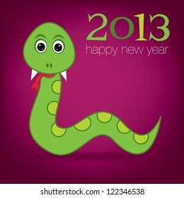 Bright 2013 Year of the snake card in vector format.
