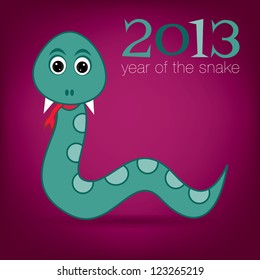 Bright 2013 Year of the snake card in vector format.