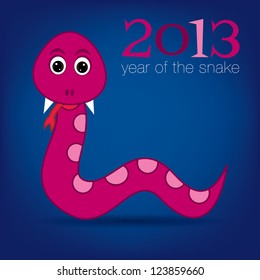Bright 2013 Year of the snake card in vector format.