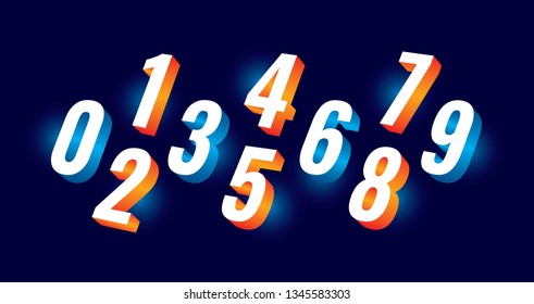 bright 3D numbers