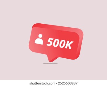 Bright 3d social media icons. hearts, followers, comments and likes notification alerts