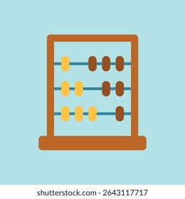 Bright abacus icon in rich colors. Useful for education and bookkeeping visuals.