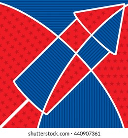 Bright abstract 4th of July cracker in vector format.