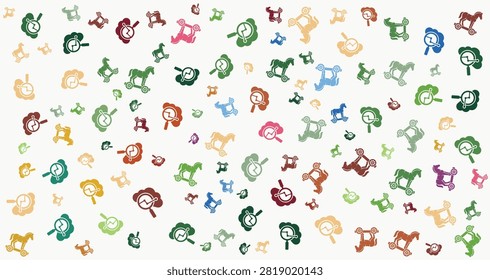 Bright abstract animal silhouette pattern featuring diverse colors and shapes for artistic backgrounds, textile design, and creative visual media