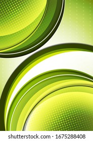 Fondo abstracto brillante con arcos y medios círculos transparentes, medio tono. Plantilla moderna para su diseño. Ilustración del vector