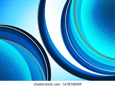 Heller abstrakter Hintergrund mit Bögen und transparenten Halbkreisen, Halftone. Moderne Vorlage für Ihr Design. Vektorillustration