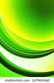 Bright abstract background with arcs and transparent half circles, halftone. Modern template for your design. Vector illustration