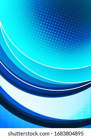 Bright abstract background with arcs and transparent half circles, halftone. Modern template for your design. Vector illustration