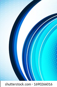 Bright abstract background with arcs and transparent half circles, halftone. Modern template for your design. Vector illustration