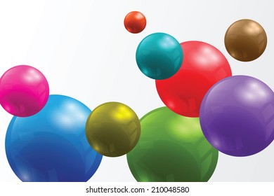 Bright abstract background with balls