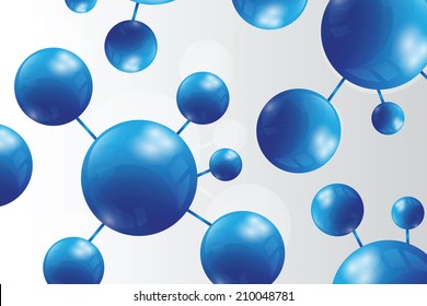 Bright abstract background with balls