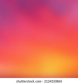 Bright abstract background. Beautiful blurry transition from purples and pinks to oranges and yellows. Excellent as a background for the production of any printed product, advertising, or other design