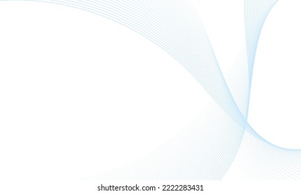 Bright abstract background with blue wave lines