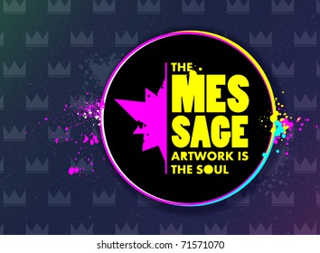 Bright abstract background with circle banner. Layered. Vector EPS 10 illustration.