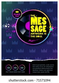 Bright abstract background with circle banner. Layered. Vector EPS 10 illustration.