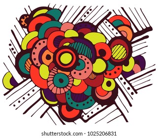 bright abstract background of circles.