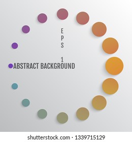 Bright abstract background with circles. Abstract minimal geometric round circle shapes design. Background for business, annual report, book cover, brochure, flyer, poster, ui