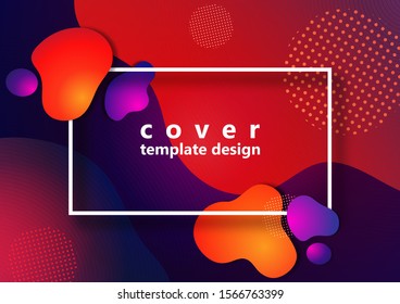 Bright abstract background, color gradient waves, flowing liquid form, liquid splash. Modern dynamic graphic design for business cards, invitations, gift cards, flyers, brochures. Vector illustration