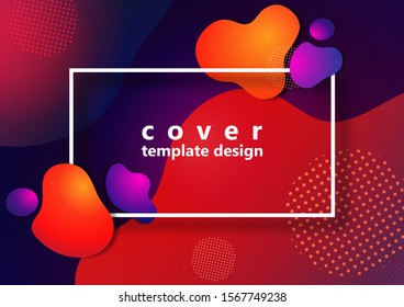 Bright abstract background, color gradient waves, flowing liquid form, liquid splash. Modern dynamic graphic design for business cards, invitations, gift cards, flyers, brochures. Vector illustration