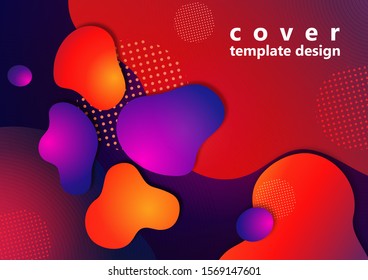 Bright abstract background, color gradient waves, flowing liquid form, liquid splash. Modern dynamic graphic design for business cards, invitations, gift cards, flyers, brochures. Vector illustration