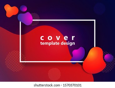 Bright abstract background, color gradient waves, flowing liquid form, liquid splash. Modern dynamic graphic design for business cards, invitations, gift cards, flyers, brochures. Vector illustration