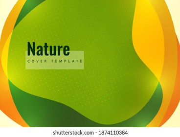 Bright abstract background, color wave shapes. Creative template for cover design, flyer, banner, business card. Vector illustration.