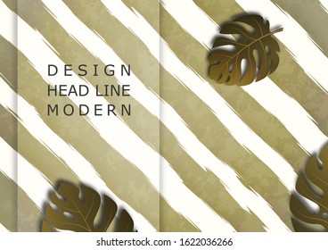 Bright abstract background, color waves, texture, monstera leaves. Universal art template. Modern design for banners, business cards, invitations, gift cards, flyers, brochures. Vector illustration