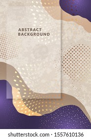 Bright abstract background, colored waves, dots. Universal art template. Modern graphic design for banners, business cards, invitations, gift cards, flyers, brochures. Vector illustration