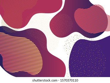 Bright abstract background, colored waves, flowing liquid form, liquid splash. Modern dynamic graphic design for business cards, invitations, gift cards, flyers, brochures. Vector illustration