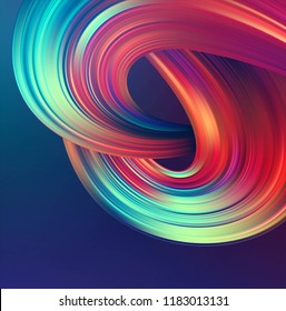 Bright abstract background with colorful swirl flow. Vector illustration EPS10