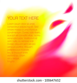 Bright abstract background with colorful watercolor swirl and place for your text  - vector illustration for your business presentations.