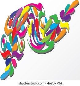 Bright abstract background with different components, vector illustration eps 10.0