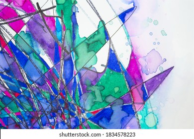 bright abstract background drawn by hand.