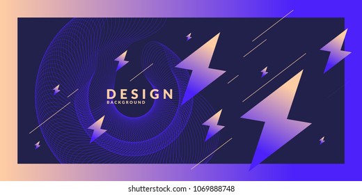 Bright abstract background with a dynamic waves, in a minimalist style. Vector illustration