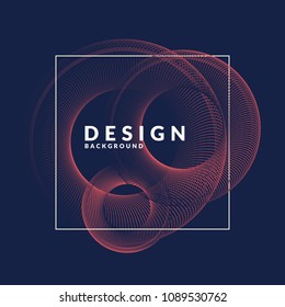 Bright abstract background with a dynamic waves, in a minimalist style. Vector illustration