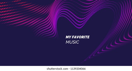 Bright abstract background with a dynamic waves of minimalist style. Vector illustration for website design