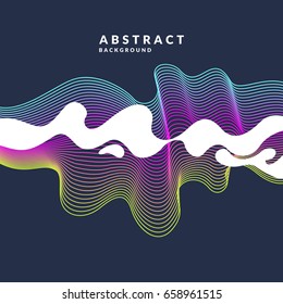Bright abstract background with a dynamic waves and splash in a minimalist style. Vector illustration for website design