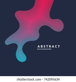Bright abstract background with a dynamic waves of minimalist style. Vector illustration for website design