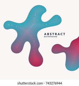 Bright abstract background with a dynamic waves of minimalist style. Vector illustration for website design