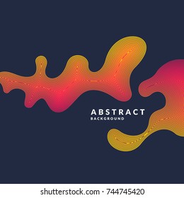 Bright abstract background with a dynamic waves of minimalist style. Vector illustration for website design