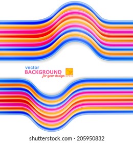 Bright abstract background with frame of wires. Vector illustration