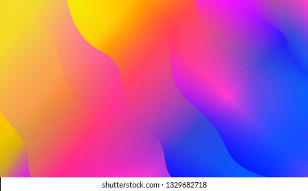 Bright abstract background with geometric shapes layers. Swirly Colorful Vibrant Shapes. Vector illustration. Futuristic wavy backdrop. Gradient