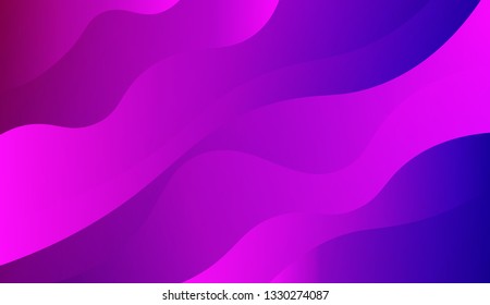 Bright abstract background with geometric shapes layers. Wave shapes and warm colors. Vector illustration. Blue purple color.