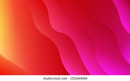 Bright abstract background with geometric shapes layers. Wave shapes and warm colors. Vector illustration. Blue purple color.