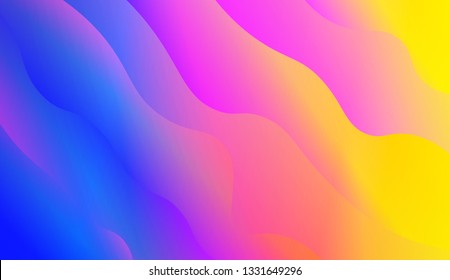 Bright abstract background with geometric shapes layers. Swirly Colorful Vibrant Shapes. Vector illustration. Futuristic wavy backdrop. Gradient